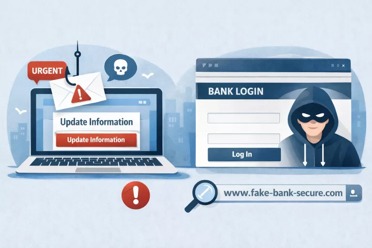 Näin tunnistat tietojenkalastelun – huijausviestit ja väärennetyt kirjautumissivut